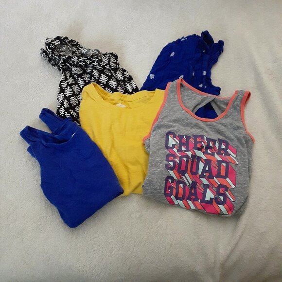 5 Piece Bundle of Girl's Size Small 6-7 Summer Tops - Picture 1 of 16